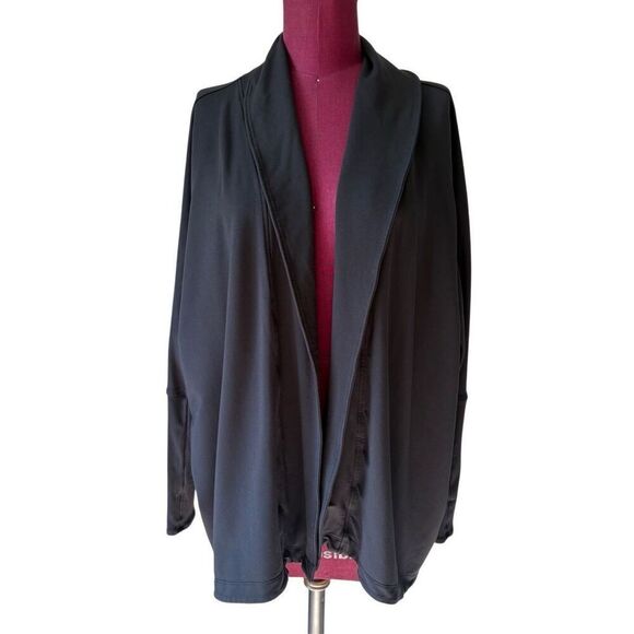 Lululemon Back In Action Wrap size 6 Cardigan Black Open Front - Picture 5 of 11